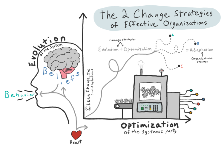The 2 Change Strategies diagram